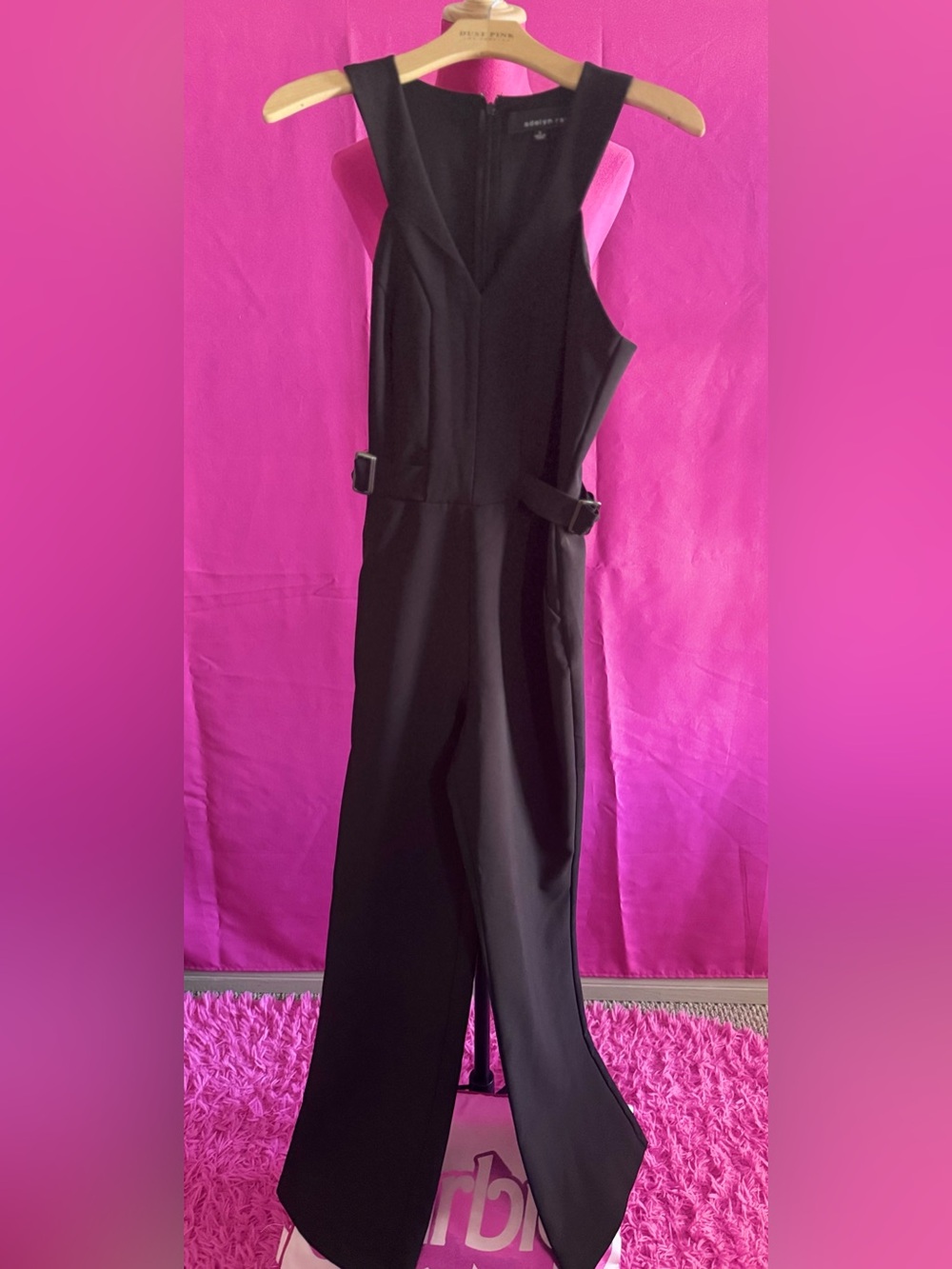 Adelyn Rae Wide-Leg Jumpsuit with Side Buckles